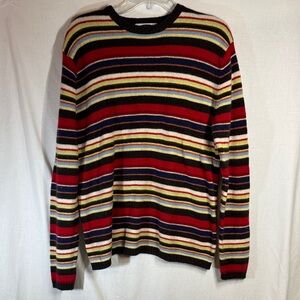 Old Navy Colorful Striped Crewneck Sweater